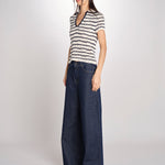 Top crochet GILLIS 5evc10-V15852 ECRU MARINE vanessa bruno 