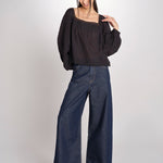 Camicia con scollo quadrato GIOVANNA 2HVA27-V09848 NOIR vanessa bruno 