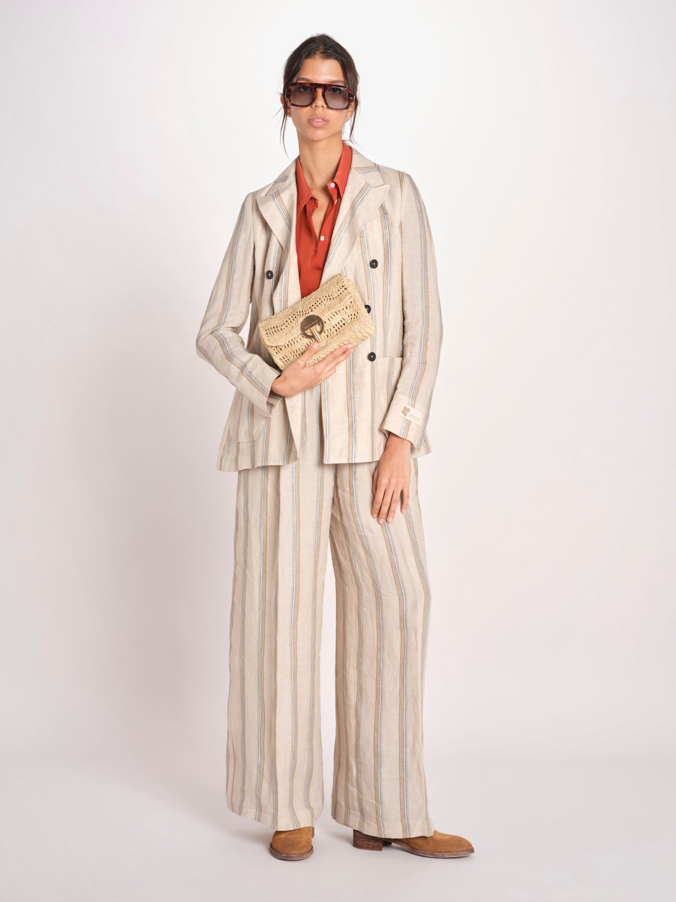 clucth a righe in paglia MOON MOYEN 6EVE23-V40533 NATUREL vanessa bruno 