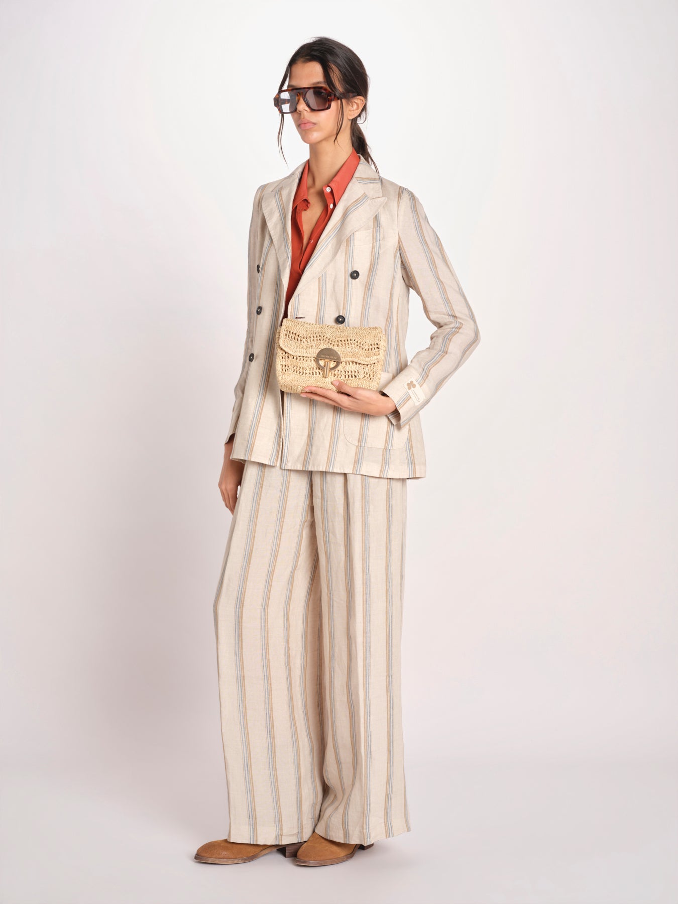 clucth a righe in paglia MOON MOYEN 6EVE23-V40533 NATUREL vanessa bruno 