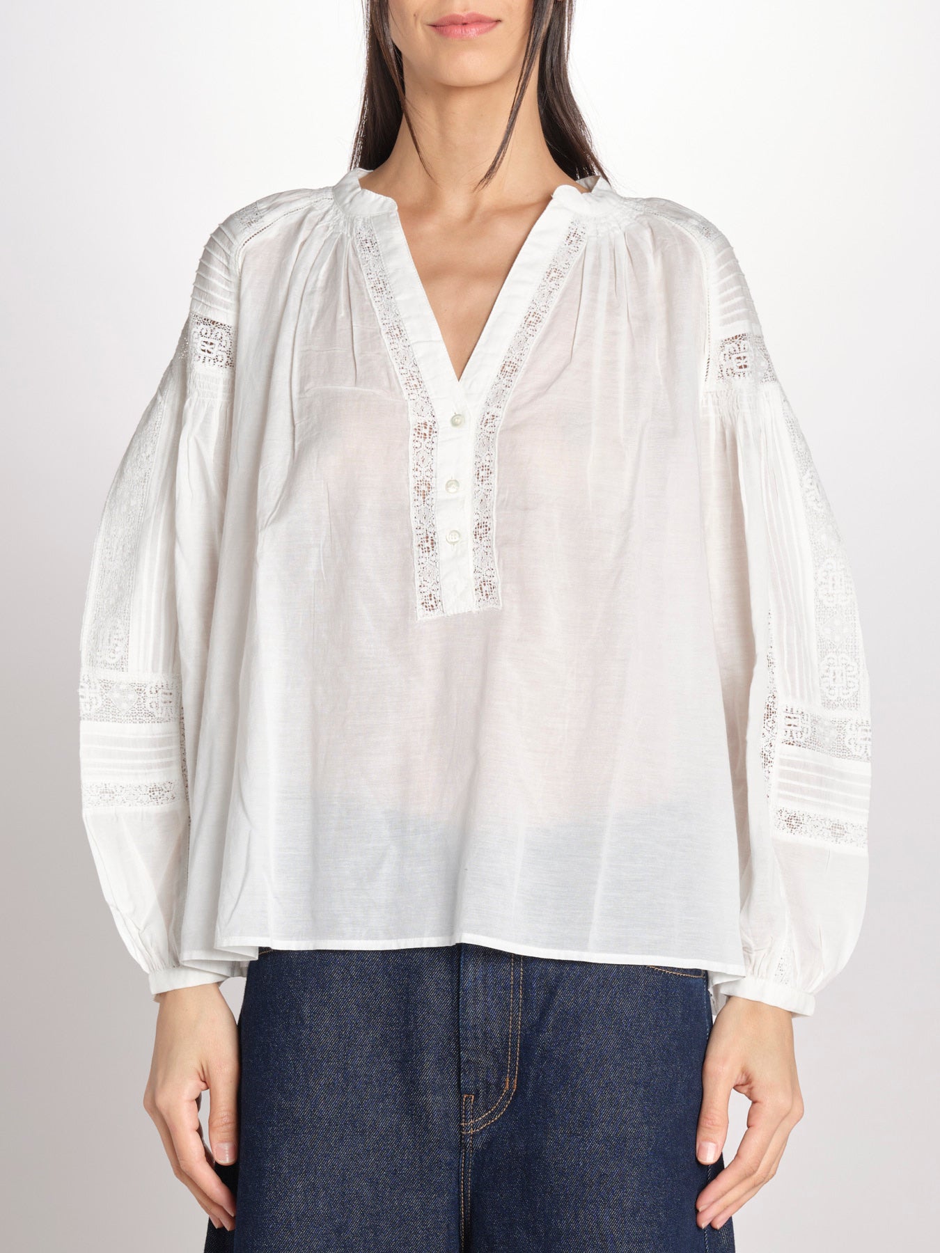 Camicia con nervature NIPOA 2HVA27-V09117 BLANC vanessa bruno 