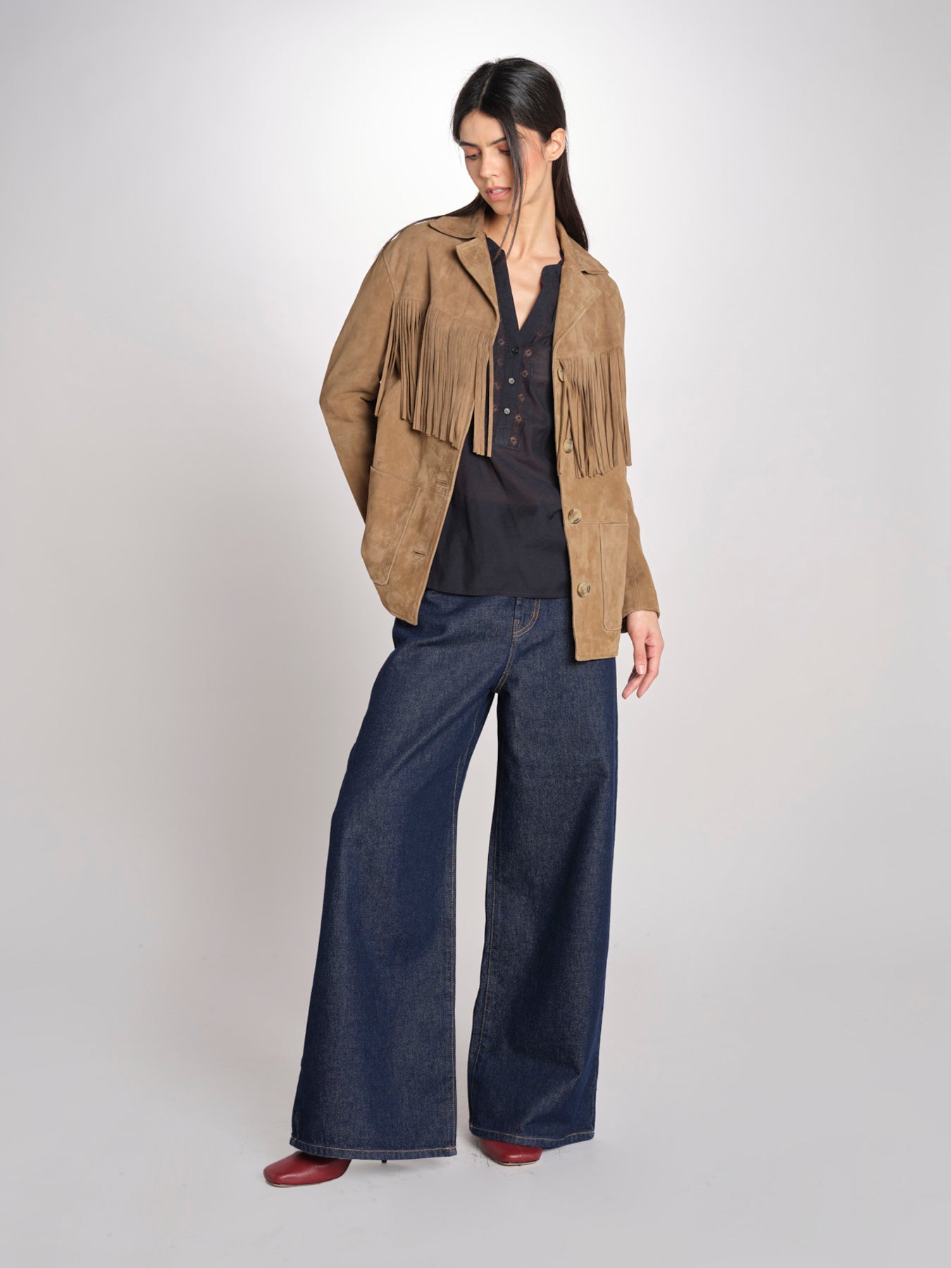 Camicia con nervature NIPOA 2HVA27-V09117 NOIR vanessa bruno 