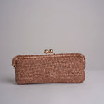 clutch lunga in paglia CORA CROCHET W05 CORTECCIA via mail bag 