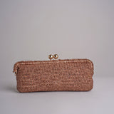clutch lunga in paglia CORA CROCHET W05 CORTECCIA via mail bag 