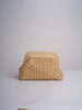DALIA clutch in paglia e pelle a quadri