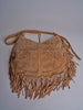 borsa a tracolla con fiori laserati e frange