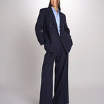 Pantalone gamba ampia con doppia pince in vita ASTA 2615131061600 001 BLU weekend maxmara 