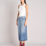 gonna lunga in denim con bottoni ASTI 2615101062600 006 BLU weekend maxmara 