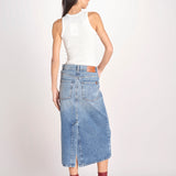 gonna lunga in denim con bottoni ASTI 2615101062600 006 BLU weekend maxmara 