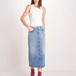 gonna lunga in denim con bottoni ASTI 2615101062600 006 BLU weekend maxmara 