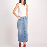 gonna lunga in denim con bottoni ASTI 2615101062600 006 BLU weekend maxmara 