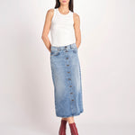 gonna lunga in denim con bottoni ASTI 2615101062600 006 BLU weekend maxmara 