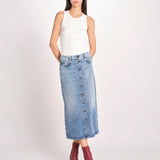 gonna lunga in denim con bottoni ASTI 2615101062600 006 BLU weekend maxmara 