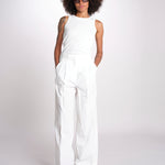 BENDA pantalone con pinces in popeline BENDA 2615131142600 004 BIANCO weekend maxmara 