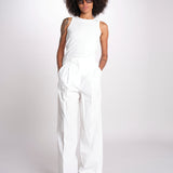 BENDA pantalone con pinces in popeline BENDA 2615131142600 004 BIANCO weekend maxmara 