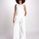 BENDA pantalone con pinces in popeline BENDA 2615131142600 004 BIANCO weekend maxmara 