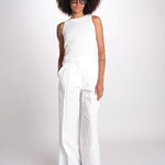 BENDA pantalone con pinces in popeline BENDA 2615131142600 004 BIANCO weekend maxmara 