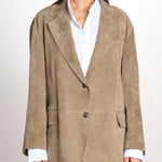 Blazer monopetto dalla linea oversize CEDRO 2615441051600 002 FANGO weekend maxmara 
