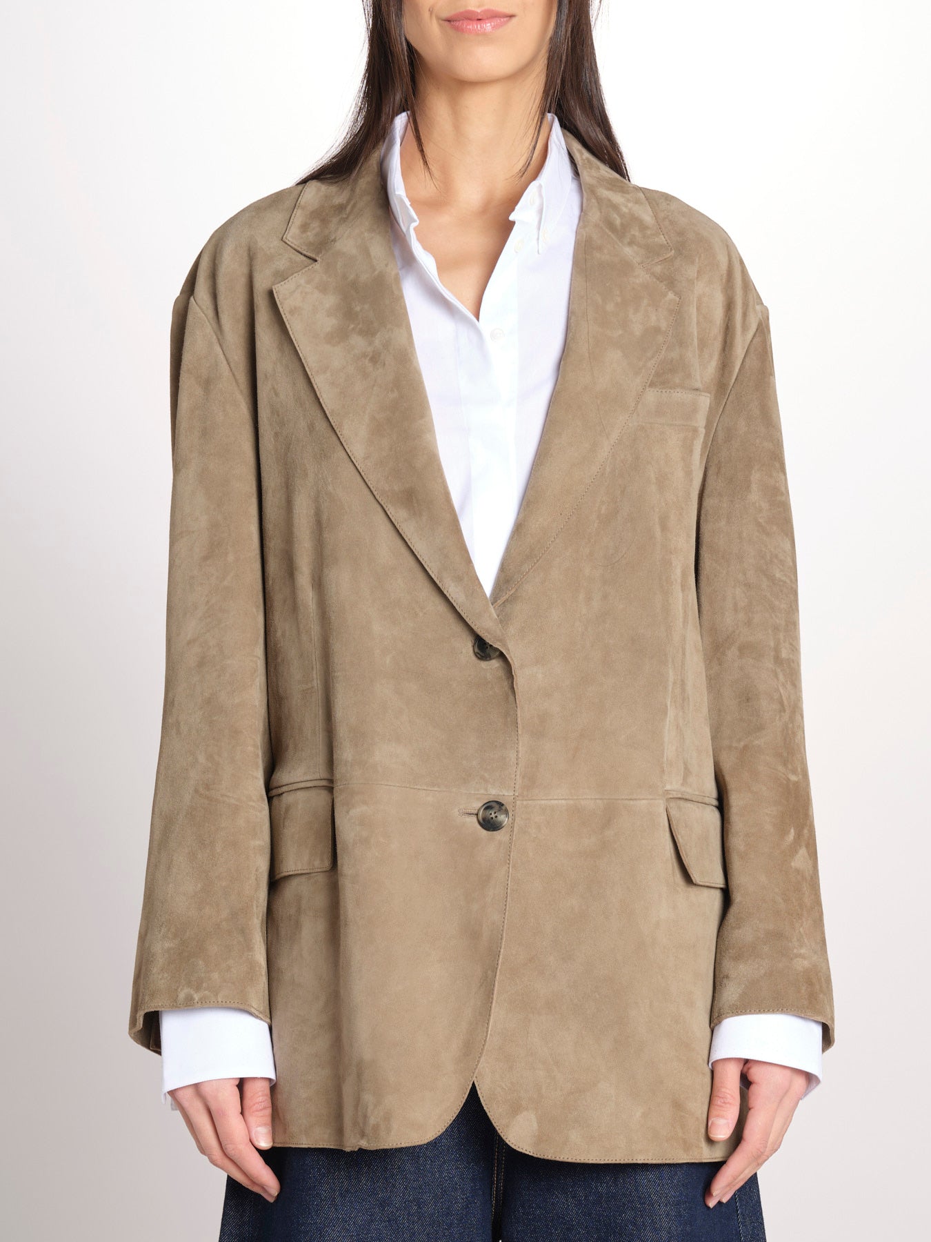 Blazer monopetto dalla linea oversize CEDRO 2615441051600 002 FANGO weekend maxmara 