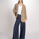 Blazer monopetto dalla linea oversize CEDRO 2615441051600 002 FANGO weekend maxmara 