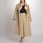 Gonna midi con pannelli a pieghe davanti DORME 2615101111600 002 NOCCIOLA weekend maxmara 