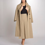 Gonna midi con pannelli a pieghe davanti DORME 2615101111600 002 NOCCIOLA weekend maxmara 