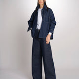 Camicia oversize in denim di puro cotone FOGGIA 2615111011600 001 BLU weekend maxmara 