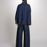 Camicia oversize in denim di puro cotone FOGGIA 2615111011600 001 BLU weekend maxmara 
