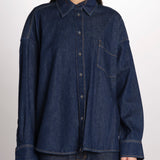 Camicia oversize in denim di puro cotone FOGGIA 2615111011600 001 BLU weekend maxmara 