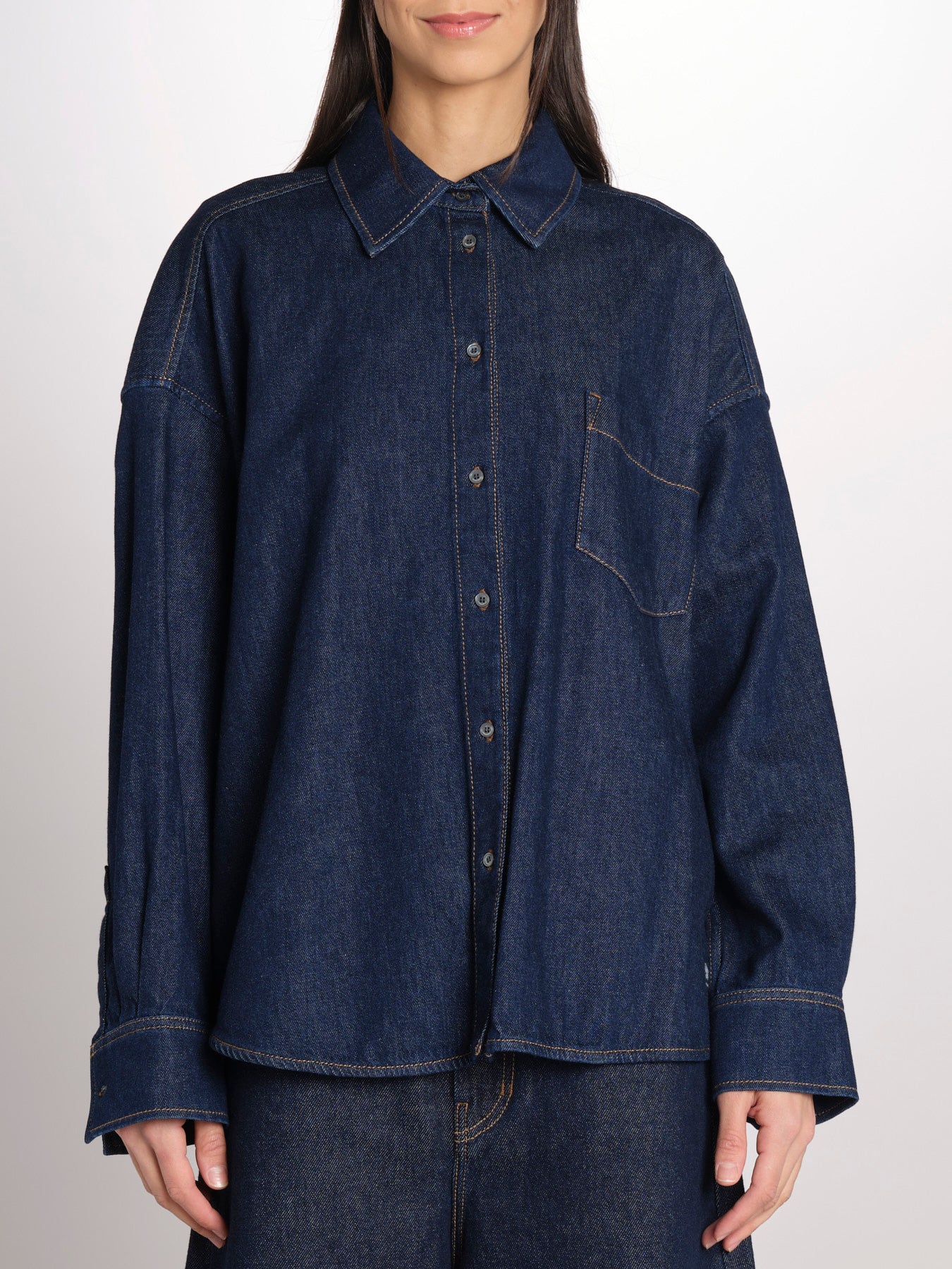 Camicia oversize in denim di puro cotone FOGGIA 2615111011600 001 BLU weekend maxmara 