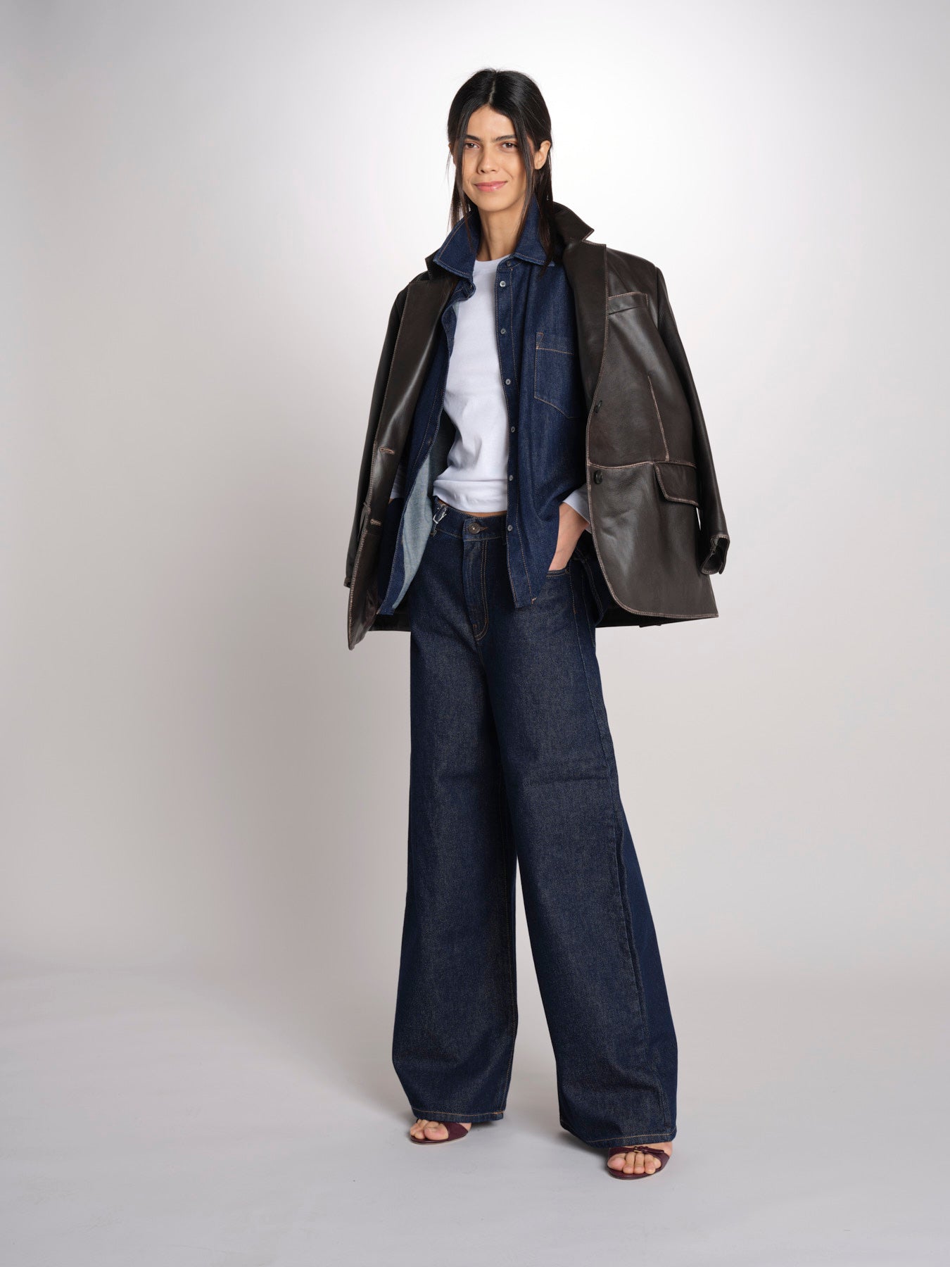 Camicia oversize in denim di puro cotone FOGGIA 2615111011600 001 BLU weekend maxmara 