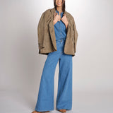 Camicia oversize in denim di puro cotone FOGGIA 2615111011600 002 BLU weekend maxmara 