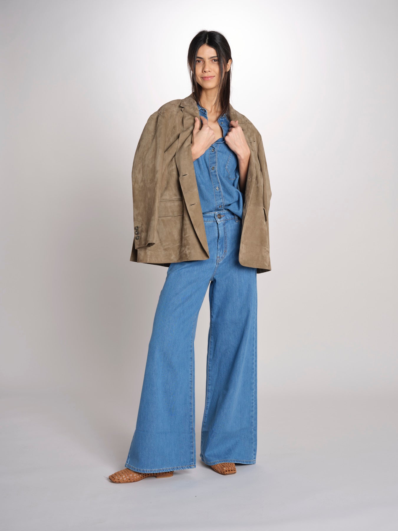 Camicia oversize in denim di puro cotone FOGGIA 2615111011600 002 BLU weekend maxmara 