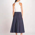gonna lunga con elastico in popeline FORMICA 2615101072600 011 BLU weekend maxmara 