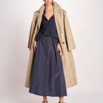 gonna lunga con elastico in popeline FORMICA 2615101072600 011 BLU weekend maxmara 