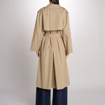 trench doppiopetto in gabardina fluida GIUNCHI 2615021011600 002 NOCCIOLA weekend maxmara 