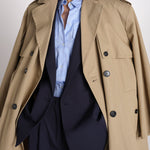 trench doppiopetto in gabardina fluida GIUNCHI 2615021011600 002 NOCCIOLA weekend maxmara 