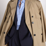 trench doppiopetto in gabardina fluida GIUNCHI 2615021011600 002 NOCCIOLA weekend maxmara 