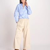 pantalone con elastico in popeline GOLFO 2615131102600 001 BEIGE weekend maxmara 
