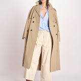 pantalone con elastico in popeline GOLFO 2615131102600 001 BEIGE weekend maxmara 