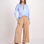 pantalone con elastico in popeline GOLFO 2615131102600 005 TERRA weekend maxmara 