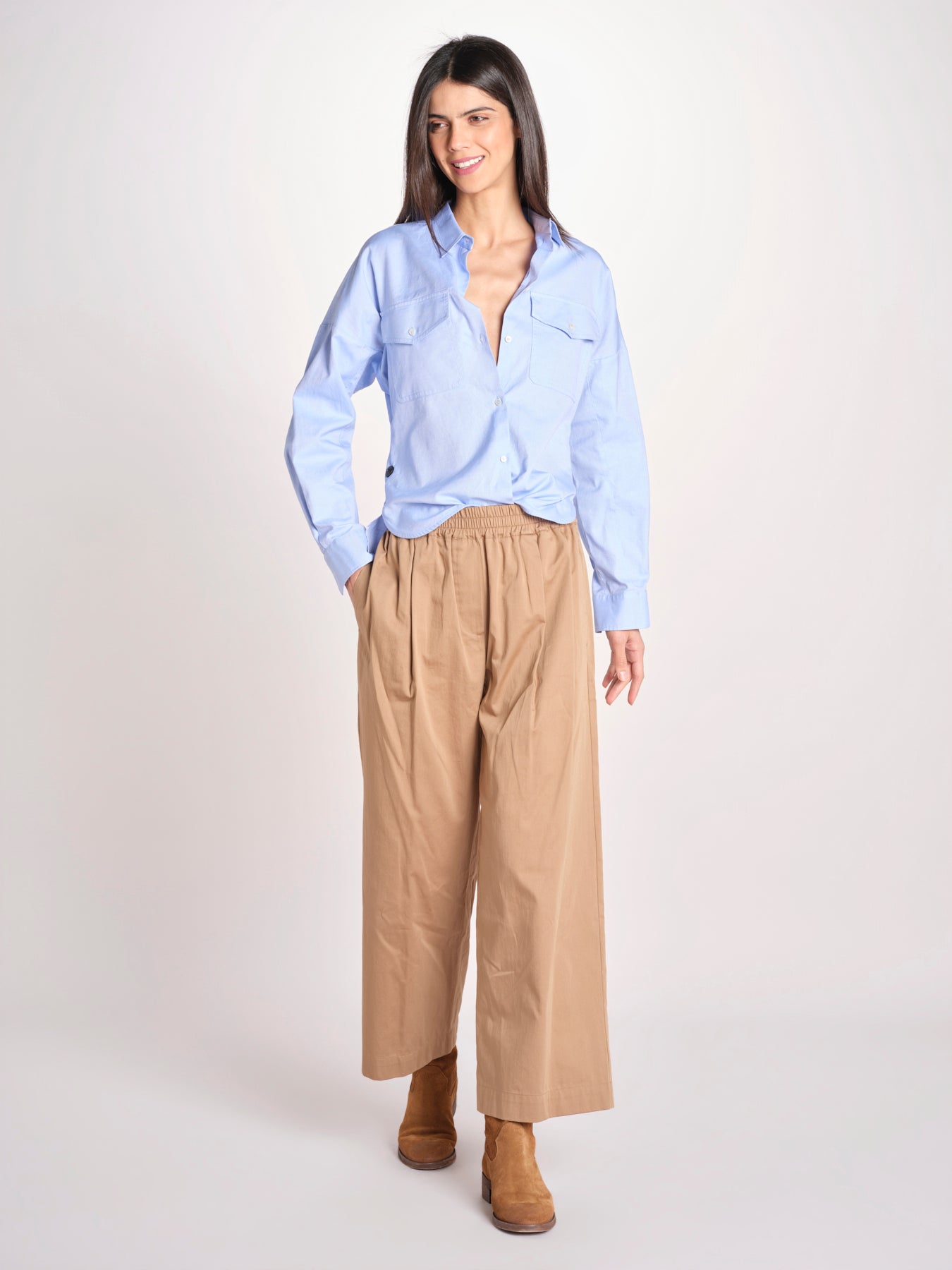 pantalone con elastico in popeline GOLFO 2615131102600 005 TERRA weekend maxmara 