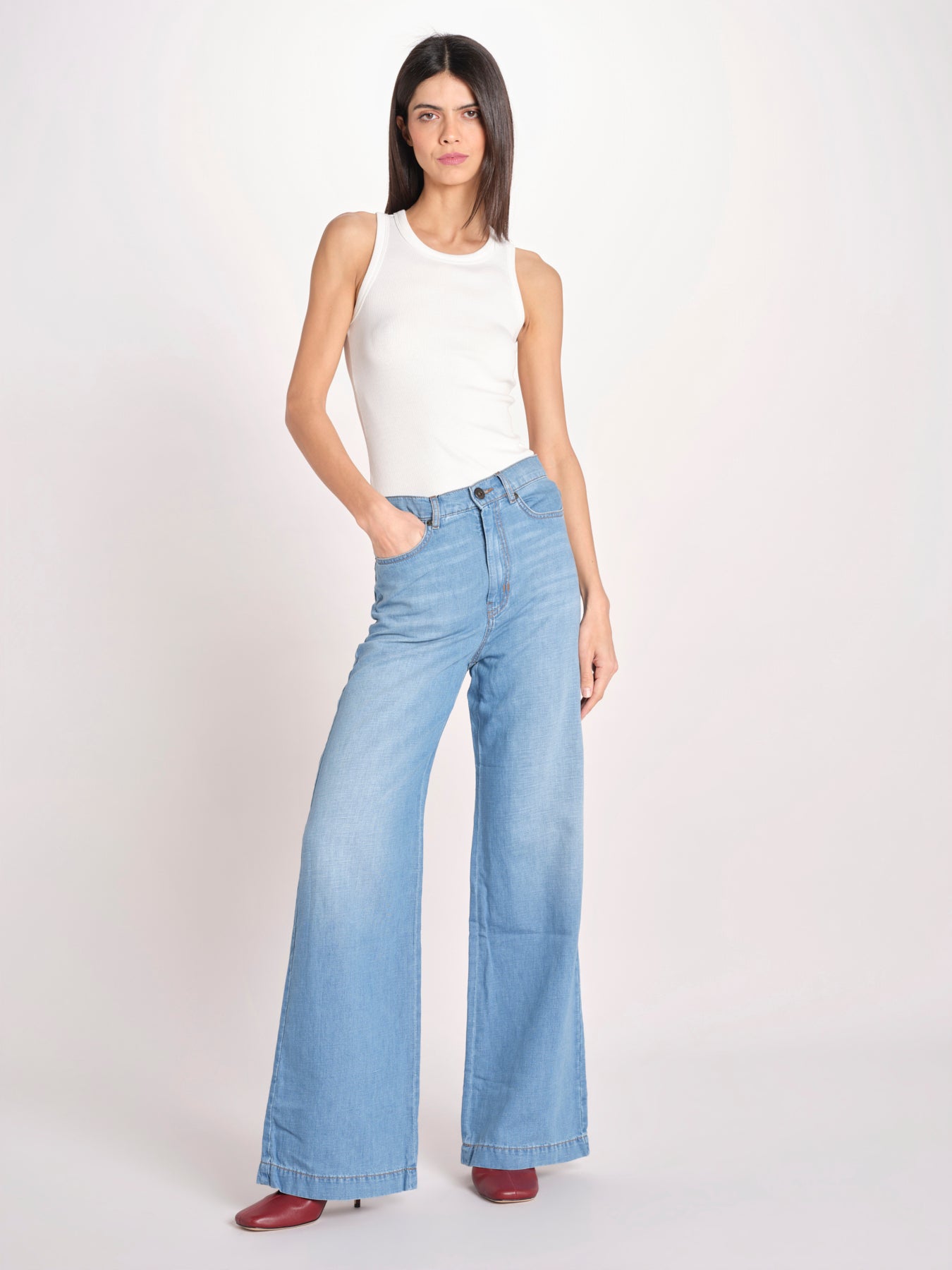 denim in misto lino LATINO 2615181012600 006 BLU weekend maxmara 