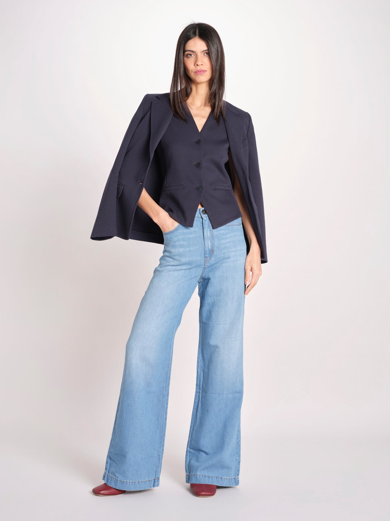 denim in misto lino LATINO 2615181012600 006 BLU weekend maxmara 