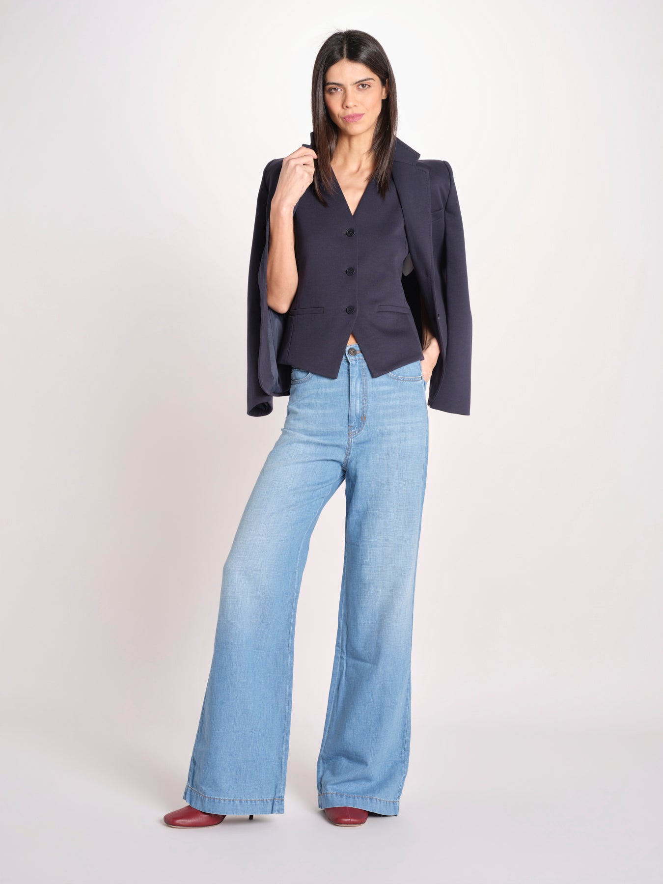 denim in misto lino LATINO 2615181012600 006 BLU weekend maxmara 
