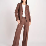 pantalone in lino MALIZIA 2615131112600 037 CIOCCOLATO weekend maxmara 