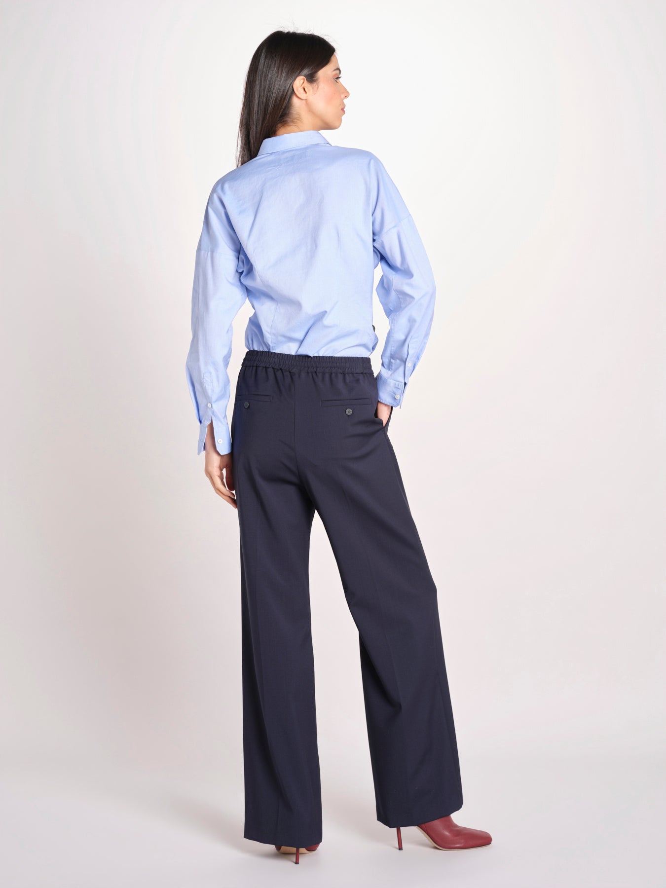 Pantalone straight leg con vita elasticizzata MALLO 2615131071600 001 weekend maxmara 