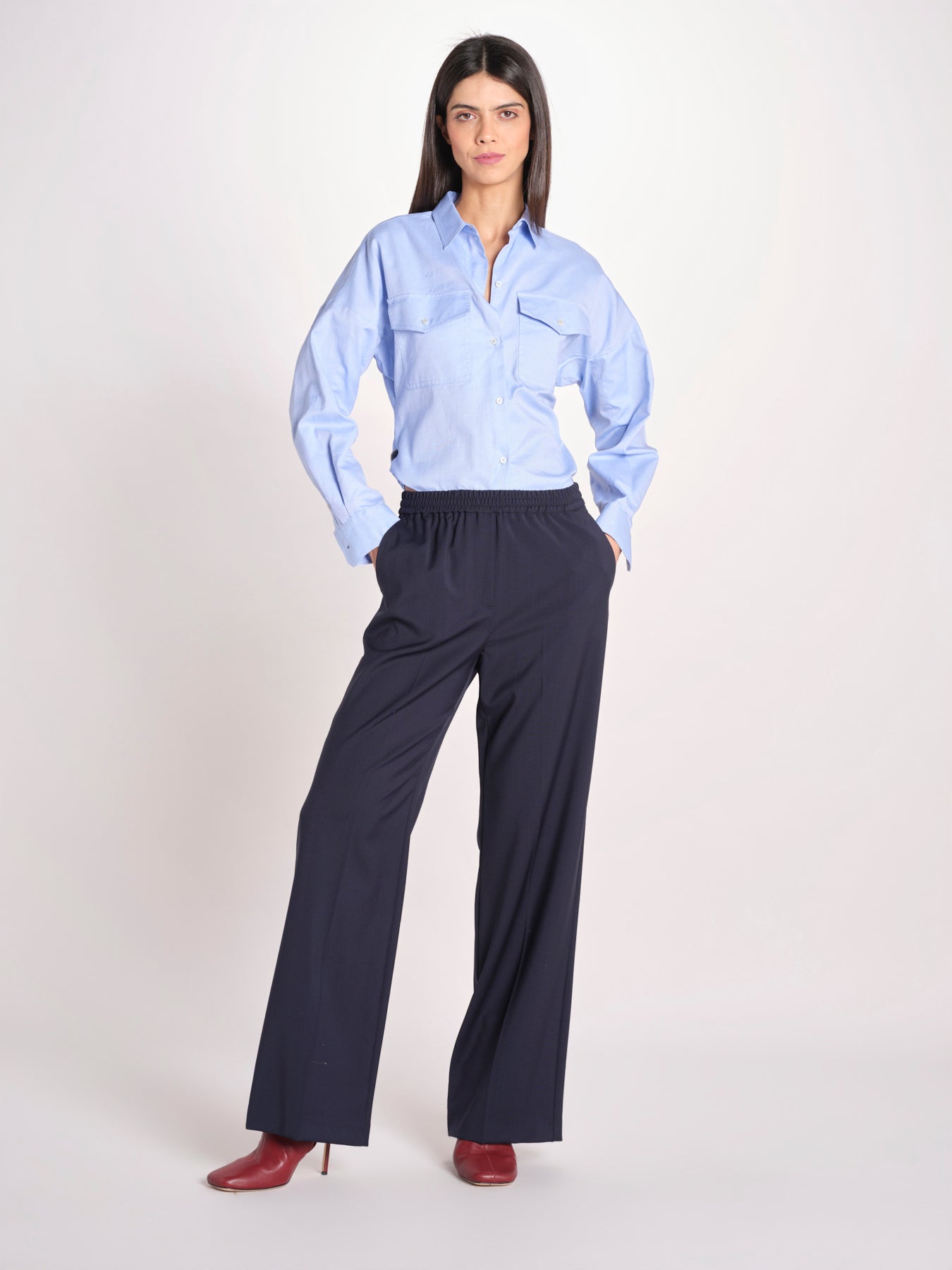 Pantalone straight leg con vita elasticizzata MALLO 2615131071600 001 weekend maxmara 