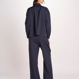 Giacca a camicia in tela di pura lana stretch MULINO 2615041021600 001 BLU weekend maxmara 
