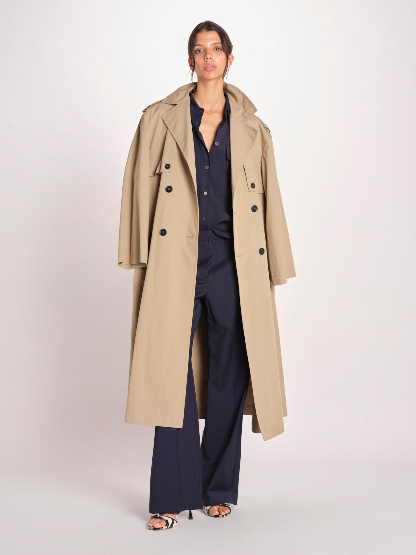 Giacca a camicia in tela di pura lana stretch MULINO 2615041021600 001 BLU weekend maxmara 